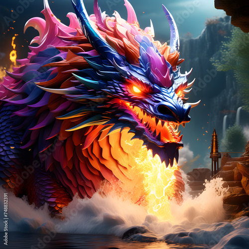 dangerous dragon, ai-generatet
