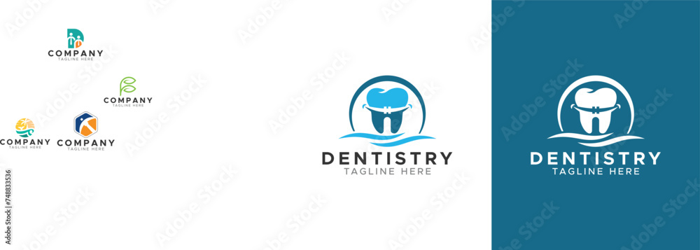 Vector Dentist logo design template Vector Dentist logo design template