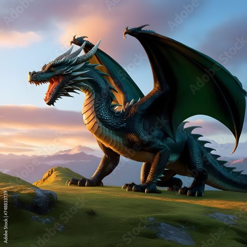 dangerous dragon, ai-generatet © Dr. N. Lange