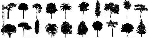tree silhouettes set
