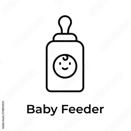 Amazing vector design of baby feeder, editable modern vector