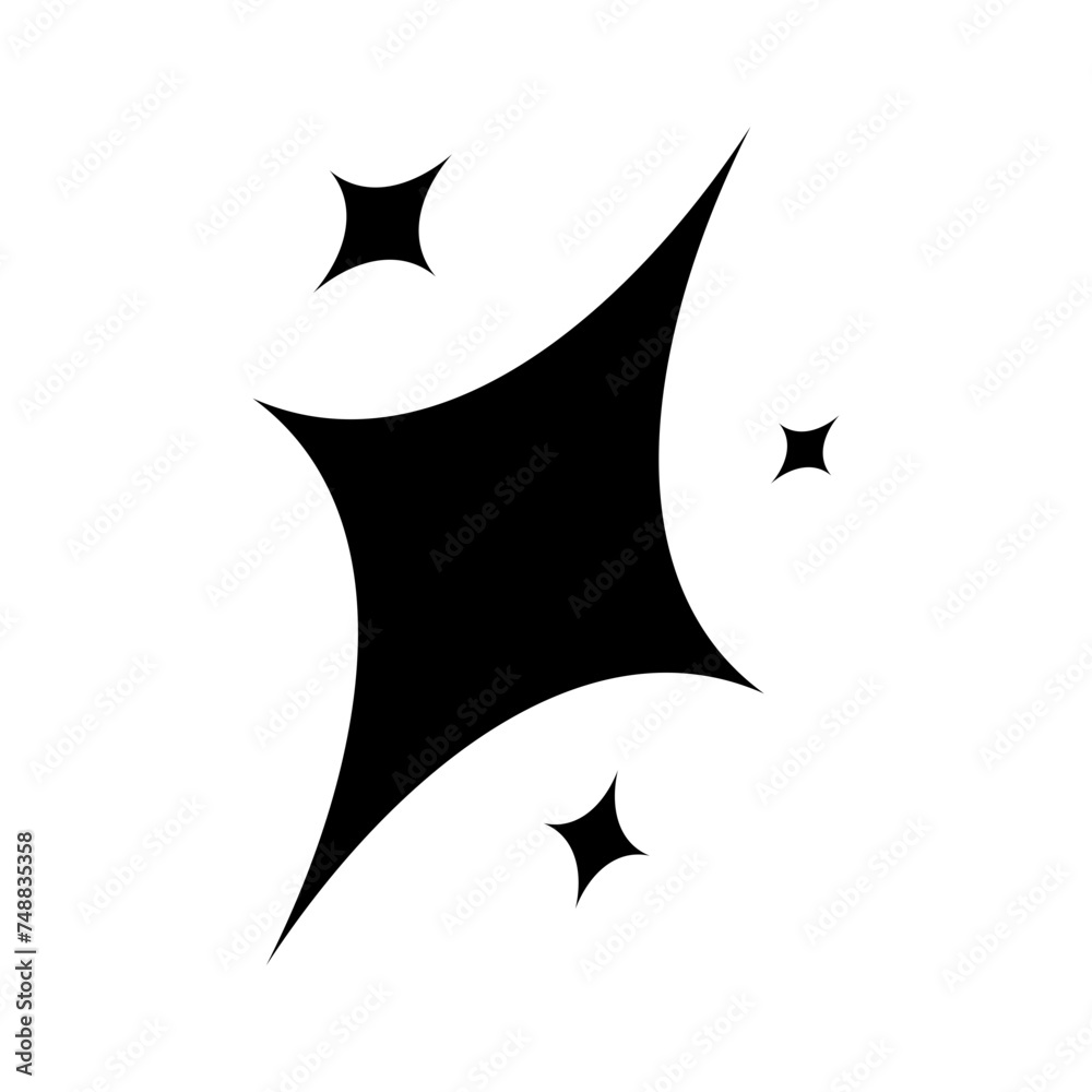 star sparkle icon design in trendy style. star sparkle icon design in trendy style.