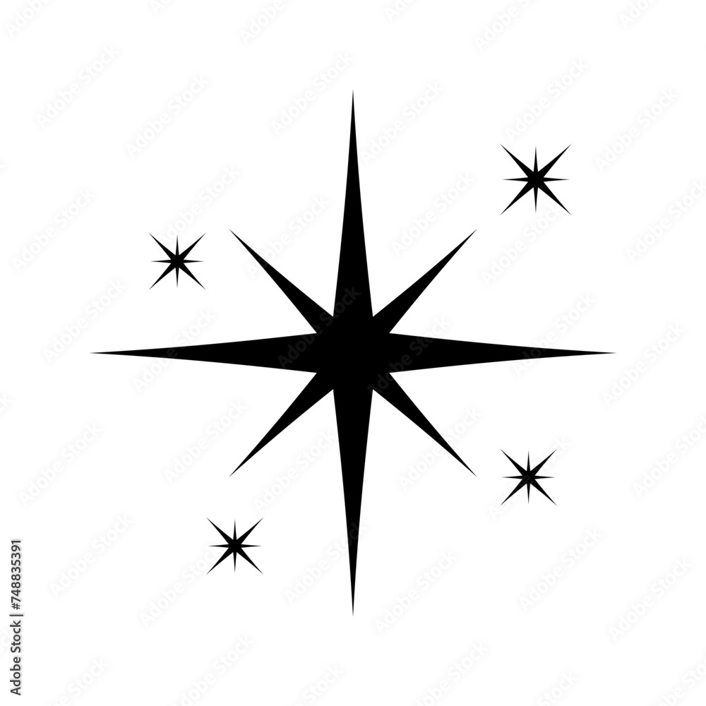 star sparkle icon design in trendy style. star sparkle icon design in trendy style.