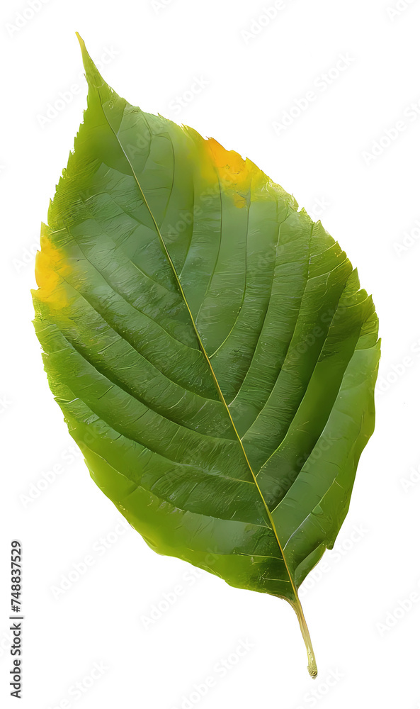 Obraz premium Green leaves isolated on white background