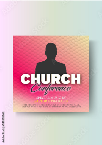 Best Praise Worship Revival Anniversary Conference Social Media Post, Church worship conference flyer, Church worship conference editable print flyer. (ID: 748838966)
