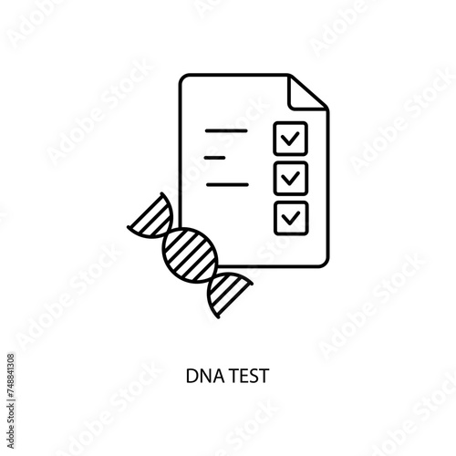 dna test concept line icon. Simple element illustration. dna test concept outline symbol design.