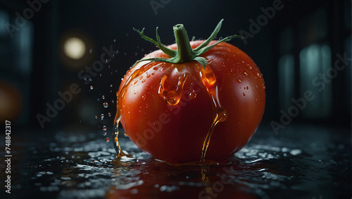 A Sliced tomato, generative AI