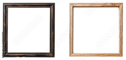 Wooden picture frame PNG transparent