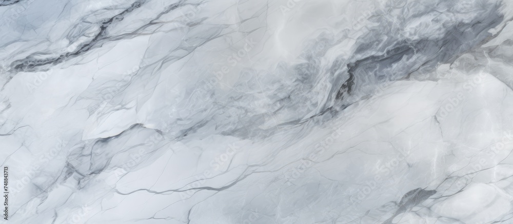 This close-up view showcases the intricate patterns and details of a white marble texture. The high resolution allows for a clear examination of the smooth surface, veins, This close-up view showcases the intricate patterns and details of a white marble texture. The high resolution allows for a clear examination of the smooth surface, veins,
