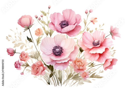 watercolor flowers floral illustration