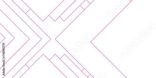 Abstract white and pink background design with layers of Geometric squares with digital connection of lines.vector futuristic digital landscape with lines.Futuristic geometric shape realistic lines