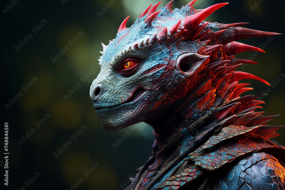 Generative AI illustration image of mysterious monster amphibia on ...