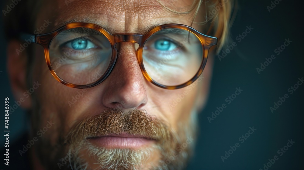Man with a beard wearing glasses., Close-up of a man's face with blue eyes and brown hair., A man looking at the camera with his mouth open., A man in focus with a beard, glasses, and a mustache.. Man with a beard wearing glasses., Close-up of a man's face with blue eyes and brown hair., A man looking at the camera with his mouth open., A man in focus with a beard, glasses, and a mustache..