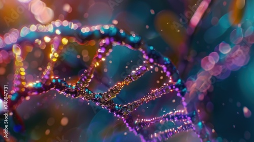 DNA, biology, origin of life, genetic science, close-up shot, ultrafine detail, colorful