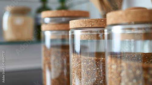 Eco-Friendly Glass and Cork Storage Jars for Dry Goods © Andreas