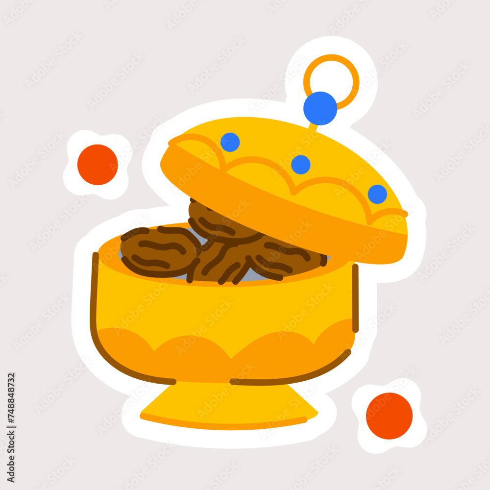 Here’s a flat sticker of dates bowl Here’s a flat sticker of dates bowl