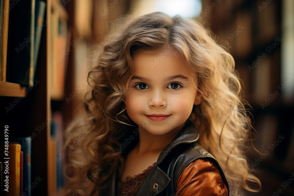 AI generated photo portrait of beautiful sweet adorable pretty girl small child AI generated photo portrait of beautiful sweet adorable pretty girl small child