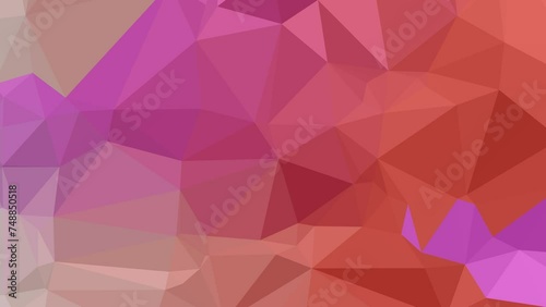 Vibrant Low Poly Triangle Motion: Colorful Geometric Abstraction with Dynamic Points Moving Across the Screen