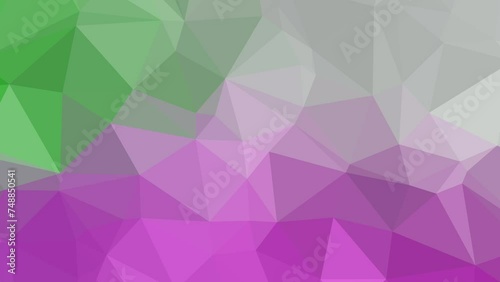 Cinematic Harmony: Energetic Low Poly Triangles in an Abstract Motion Ballet Across the Screen