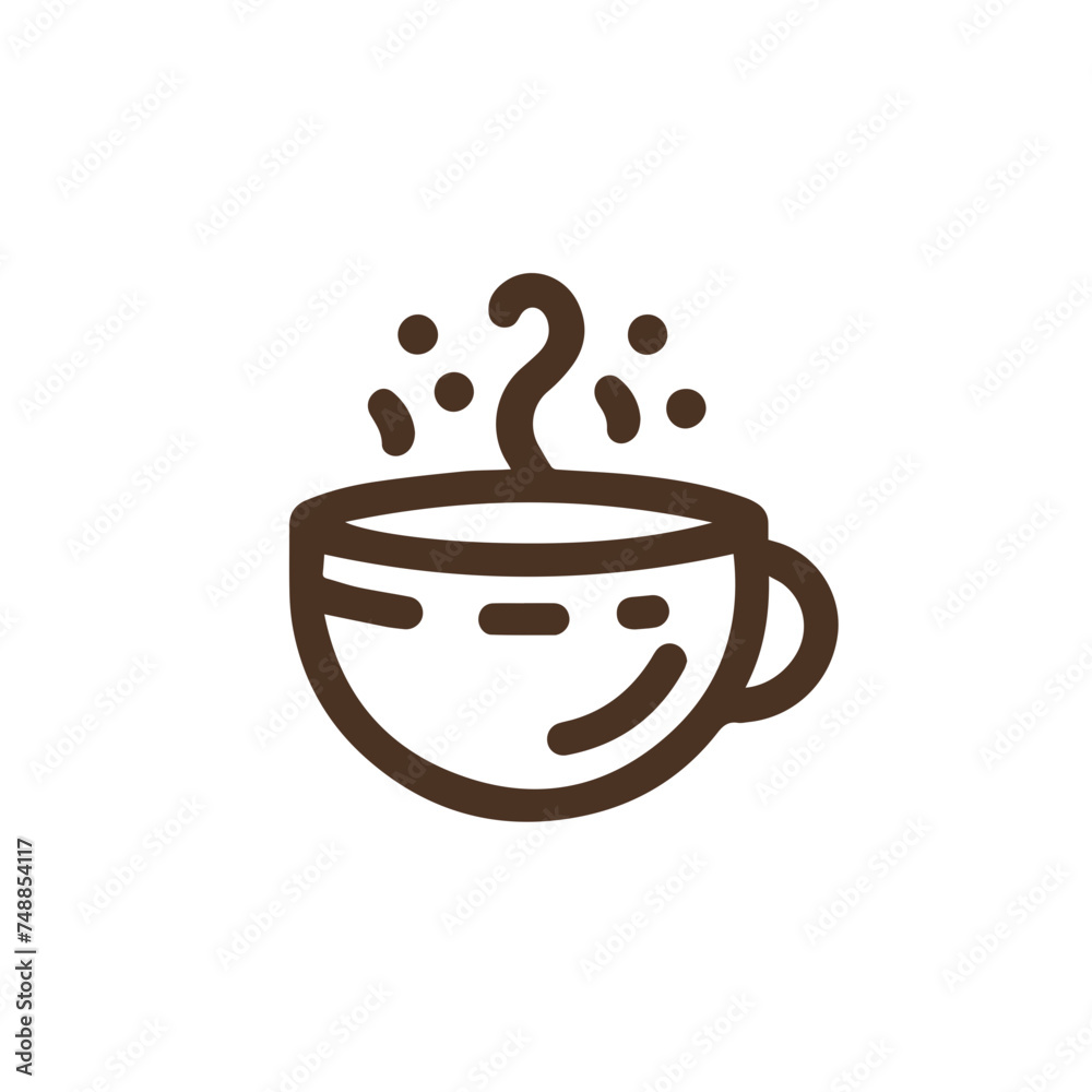 Flat logo coffee elements and coffee accessoris vector Flat logo coffee elements and coffee accessoris vector