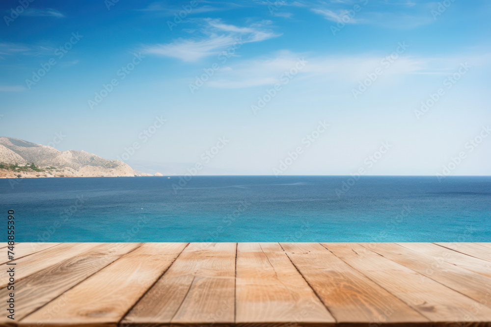 Fototapeta premium Serenity by the Sea: A Tranquil Tropical Escape on the White Sands of Paradise