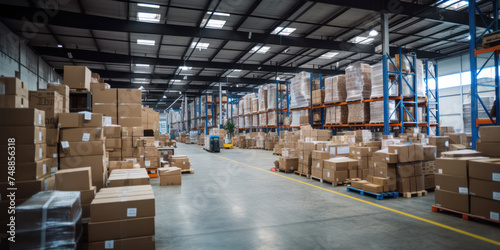 Organized Chaos: Warehouse Bliss Amidst Industrial Business and Logistic Efficiency © SHOTPRIME STUDIO