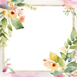 watercolor border stationery