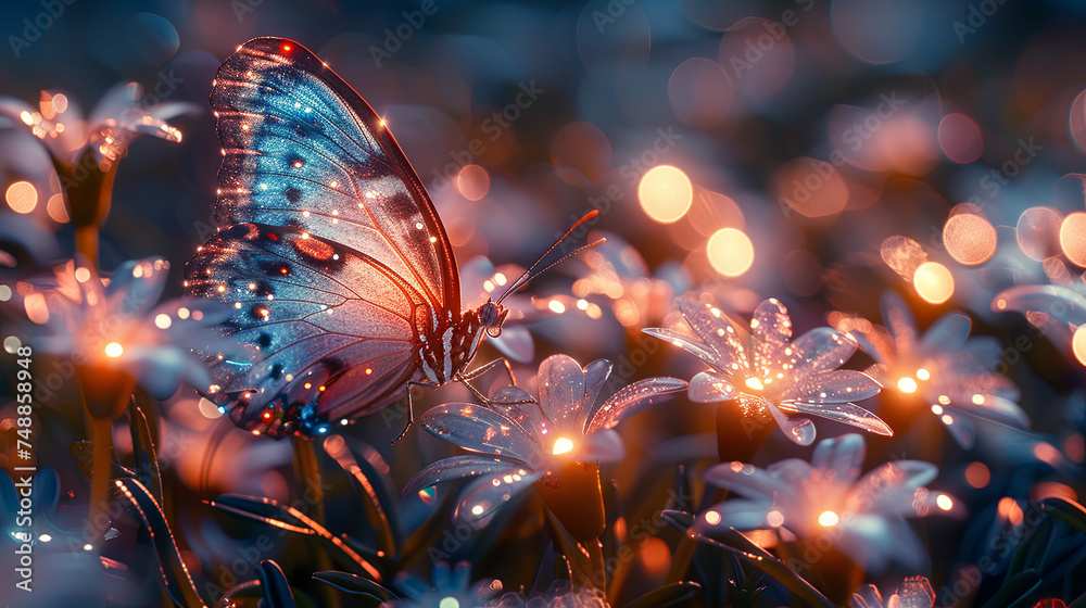 butterfly on the flower butterfly on the flower