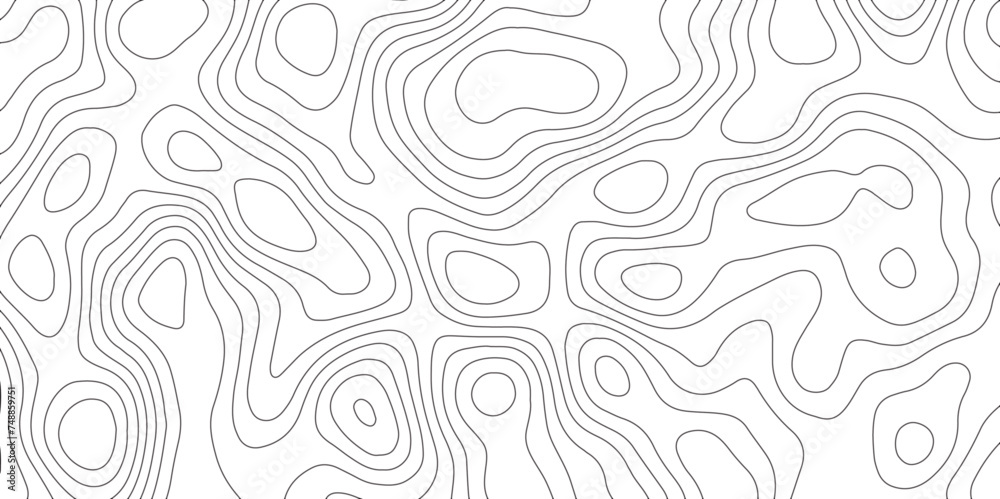 Topographic map background geographic line map with elevation assignments. geographic contour map paper texture. terrain path isolated on a white background retro topographic map. vector illustration.