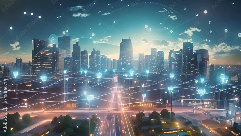 wireless network, high speed internet, cloud computing or connect diagram technology, Data storage, service, synchronize, online, financial, Connectivity global, smart city