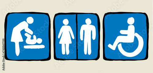 Toilet signs. Vector drawing icon