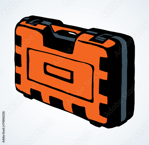 Suitcase for tools. Vector drawing