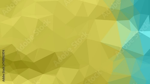 Abstract Low Poly Animation: Colorful Triangle Symphony Moving Across the Screen with Dynamic Velocity