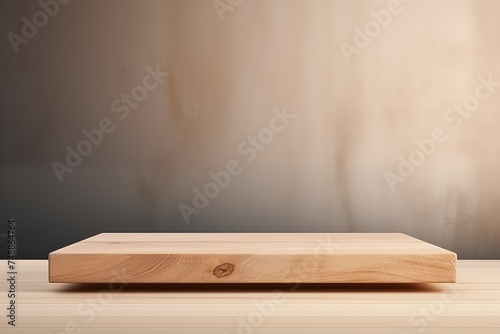 minimal natural wooden podium