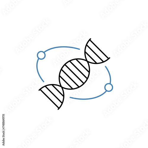 genome concept line icon. Simple element illustration. genome concept outline symbol design.