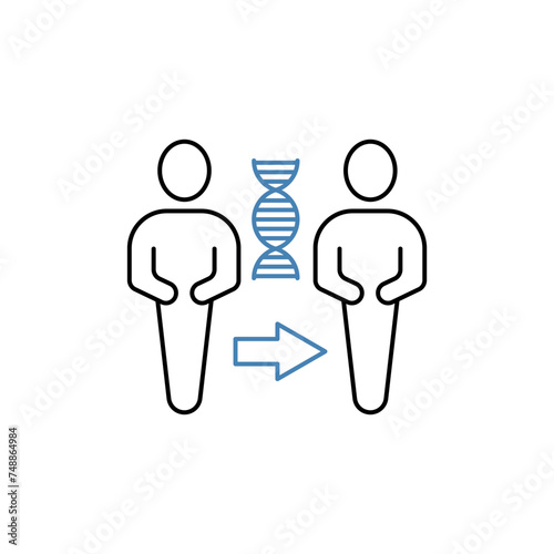 cloning concept line icon. Simple element illustration. cloning concept outline symbol design.
