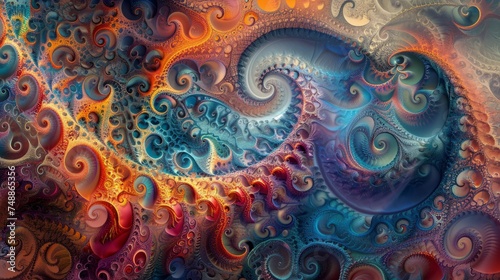 Imaginatory fractal abstract background Image 