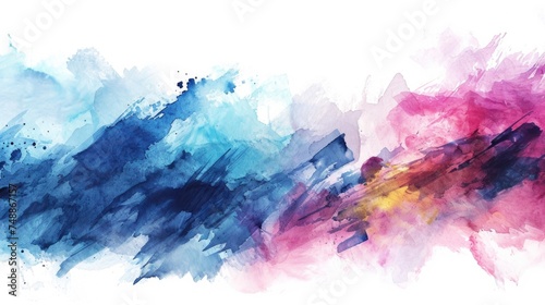 Abstract Brushstroke Art: Acrylic and Watercolor Palette © AIGen