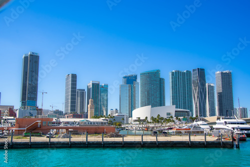 Architecture of the city of Miami view from the south channel © Gilles Rivest