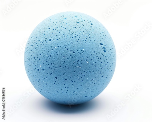 Blue Foam Stress Ball  Isolated Soft Rubber Toy for Stress Relief and Hand Exercise