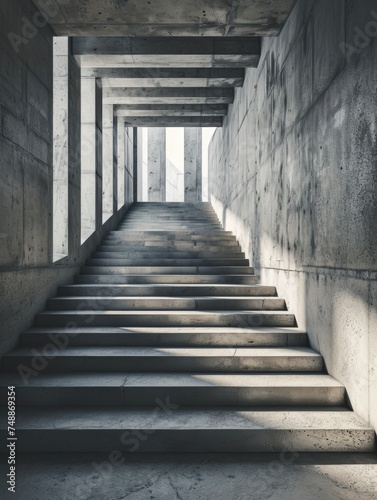 Abstract Concrete Staircase  The Majestic Entrance to Modern Architecture