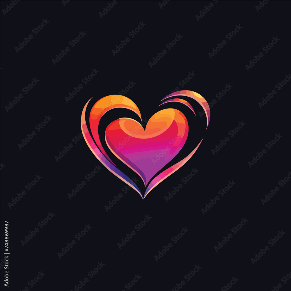 Vector heart logo