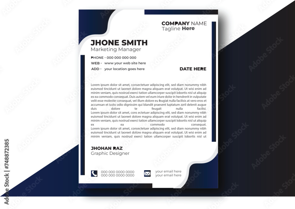 Obraz premium template for business letter head design 