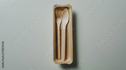 Compostable Wooden Cutlery Set in Eco-Friendly Cloth Pack
