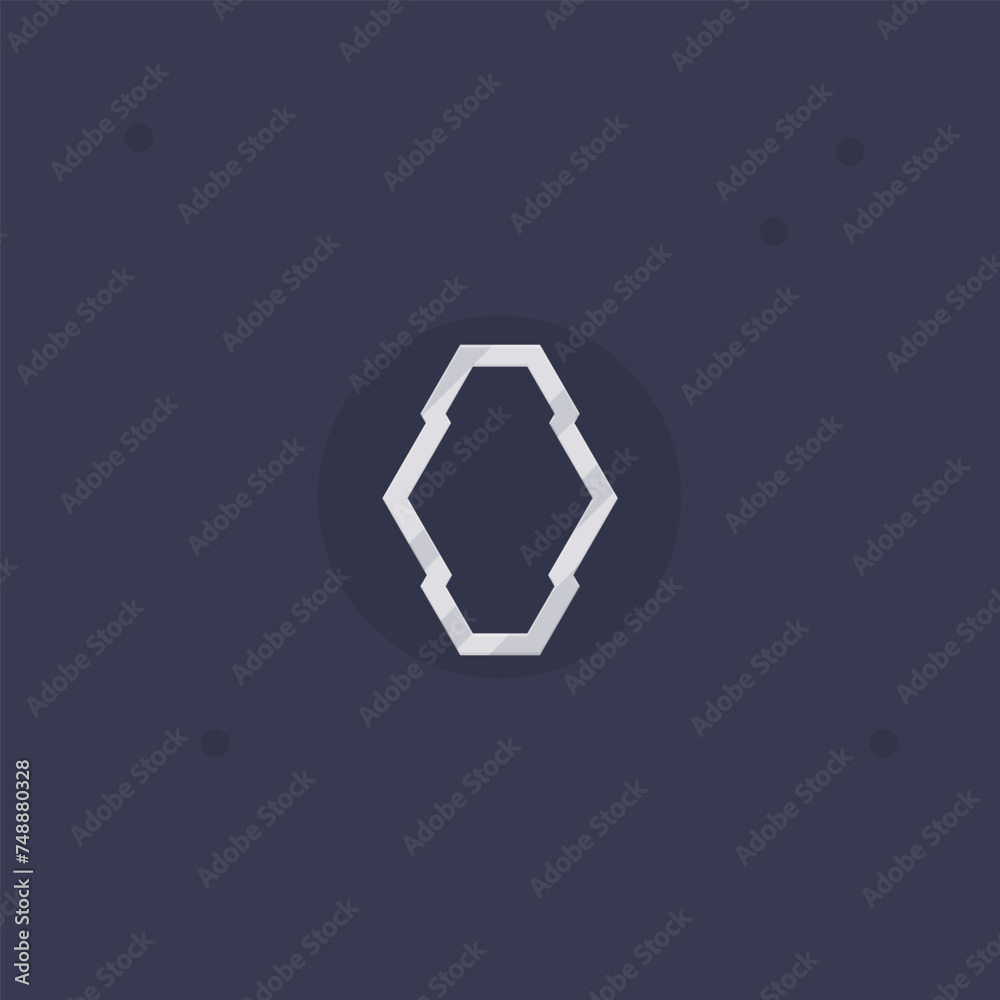 Sci Fi Futuristic Military Logo Element Frame Hexagon Silver Metallic Vector Design Sci Fi Futuristic Military Logo Element Frame Hexagon Silver Metallic Vector Design