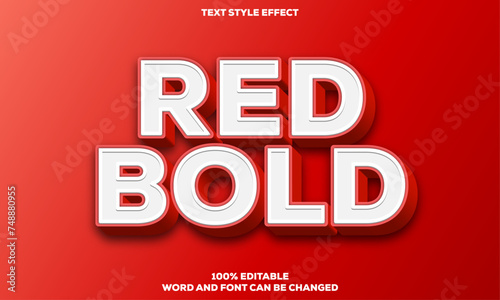 Red Bold Text Effect