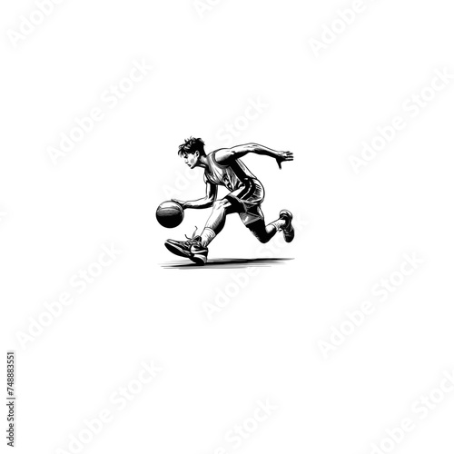 Basketball Fever: Dynamic Basketball Vector Illustration Clipart