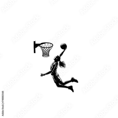 Basketball Fever: Dynamic Basketball Vector Illustration Clipart © M_Vector55