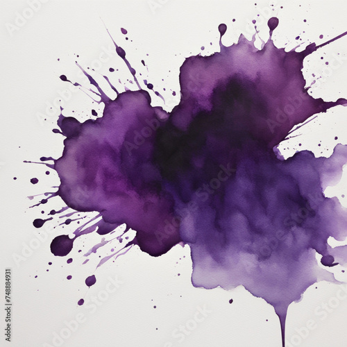 Purple watercolor stain background
