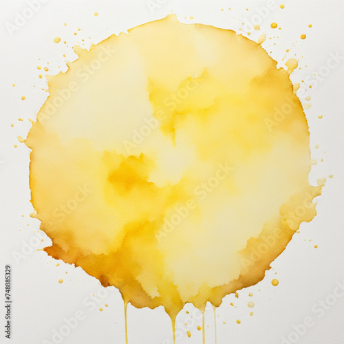 yellow watercolor stain background